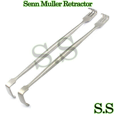 2 Senn Muller Retractor 6.25" Sharp + Blunt Surgical